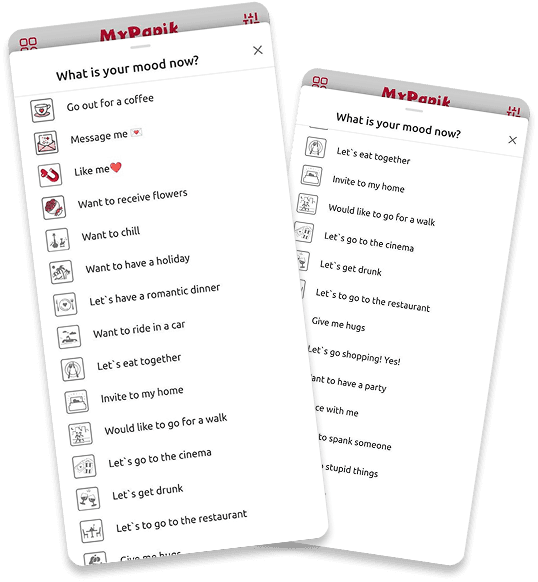 Finde jemanden nach Stimmung